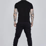 SikSilk - Black and Gold Muscle Fit T-Shirt